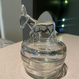 Jeanette Glass Donkey Trinket Dish